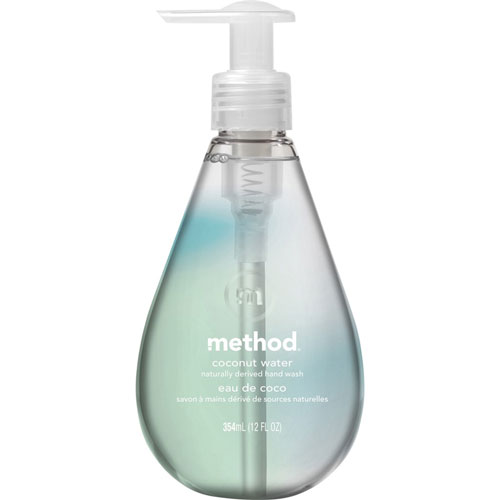 Method Products Gel Hand Wash, Coconut Waters, 12 oz Pump Bottle, 6/Carton