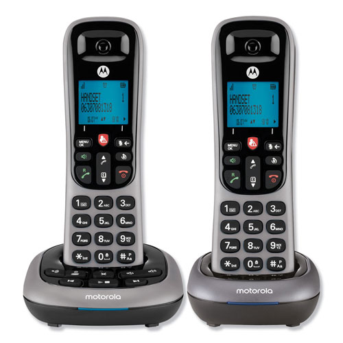 Motorola MTRCD400 Series Digital Cordless Telephone with Answering Machine, 2 Handsets