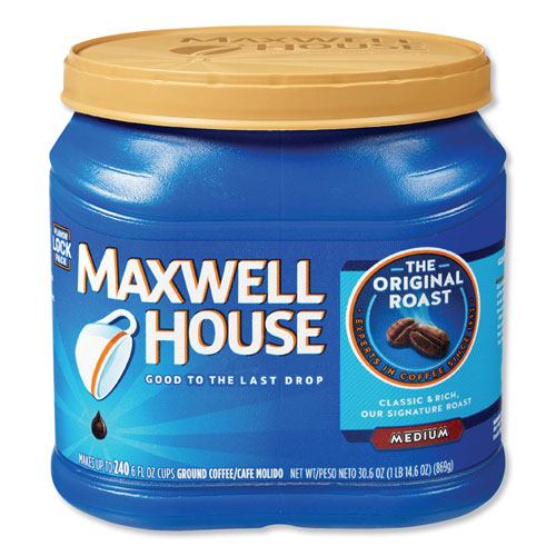 Maxwell House® Coffee, Ground, Original Roast, 30.6 oz Canister, 6 Canisters/Carton