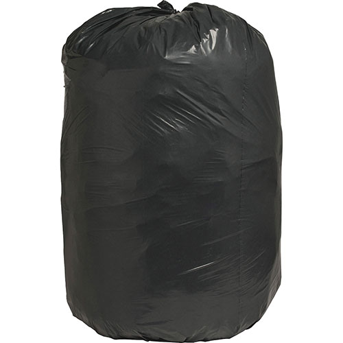 Nature Saver Recycled Black Trash Bags, 60 Gallon, Box of 100