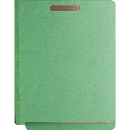 Nature Saver Classification Folder, End Tab, Letter, 2-Div, 10/BX, Green