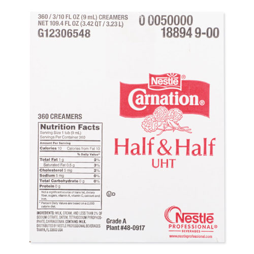 Nestle Half & Half, 0.304 oz Cups, 360/Carton