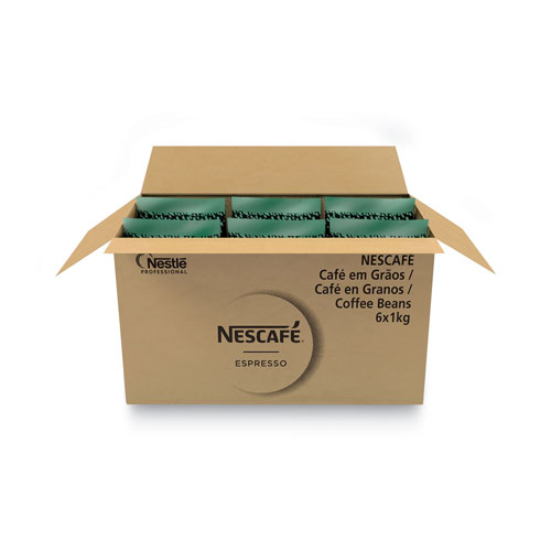 Nescafe Espresso Whole Bean Coffee, Arabica, 2.2 lb Bag, 6/Carton