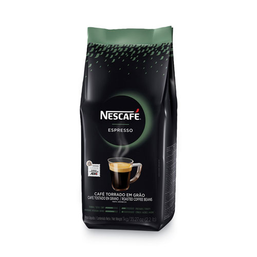 Nescafe Espresso Whole Bean Coffee, Arabica, 2.2 lb Bag, 6/Carton