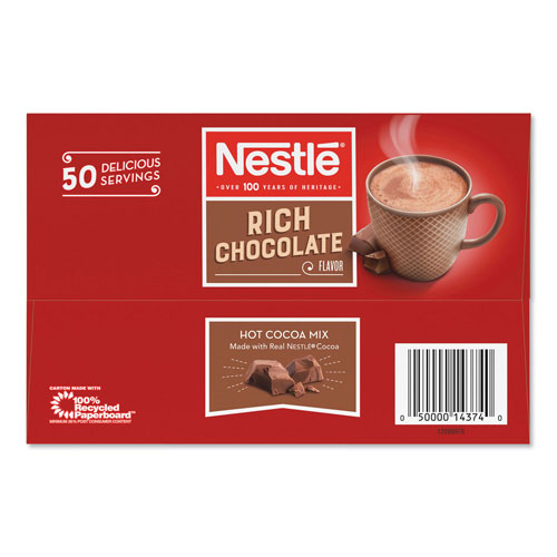 Nestle Hot Cocoa Mix, Rich Chocolate, .71oz, 50/Box