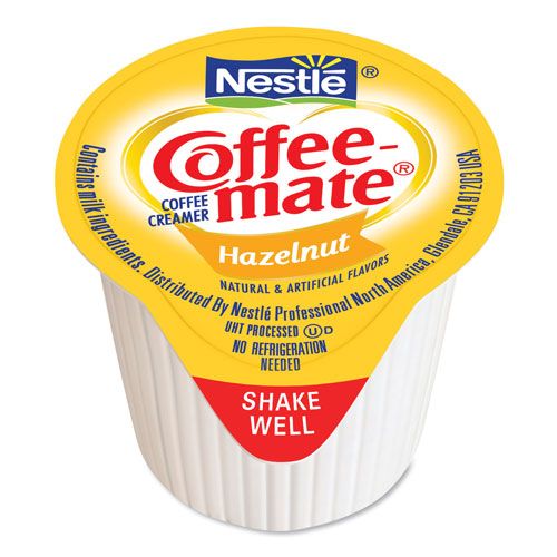 Coffee-Mate® Liquid Coffee Creamer, Hazelnut, 0.38 oz Mini Cups, 180/Carton