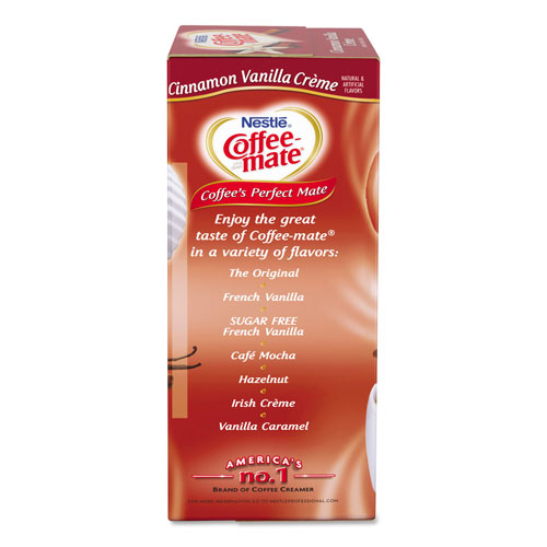 Coffee-Mate® Liquid Coffee Creamer, Cinnamon Vanilla, 0.38 oz Mini Cups, 50/Box
