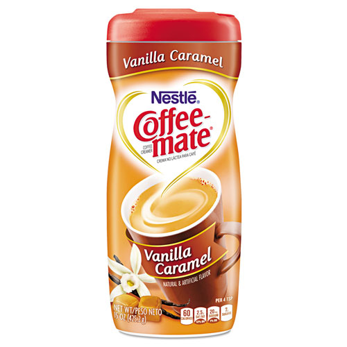 Coffee-Mate® Non-Dairy Powdered Creamer, Vanilla Caramel, 15 oz Canister