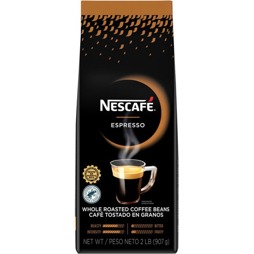 Nescafe Espresso Whole Roasted Coffee Beans, Espresso, Roasted, 32 oz, 1