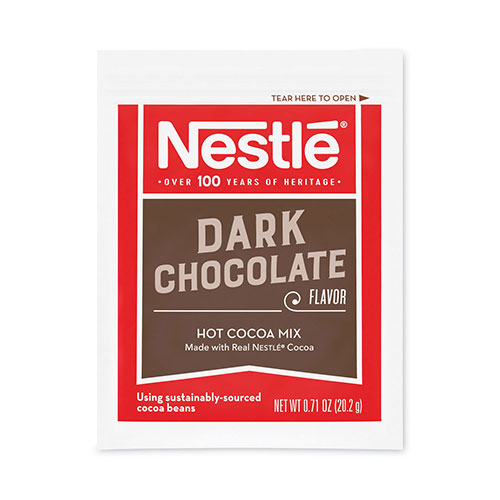 Nestle Hot Cocoa Mix, Dark Chocolate, 0.71 Packets, 50 Packets/Box, 6 Boxes/Carton