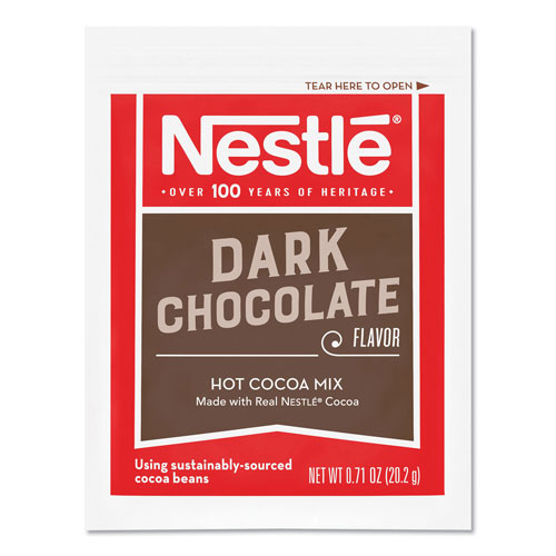 Nestle Hot Cocoa Mix, Dark Chocolate, 0.71 oz, 50/Box
