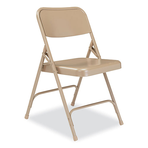 National Public Seating 200 Series Premium All-Steel Double Hinge Folding Chair, Supports 500 lb, 17.25