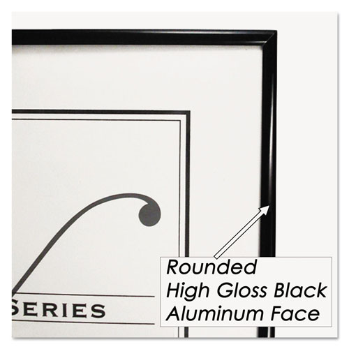 Nudell Plastics Metal Poster Frame, Plastic Face, 18 x 24, Black