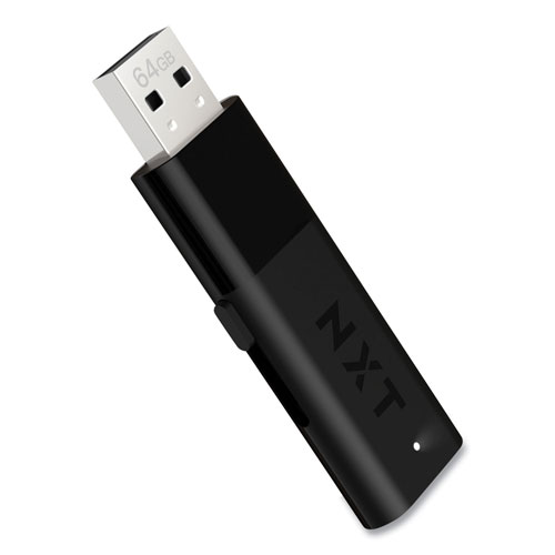 NXT Technologies™ USB 2.0 Flash Drive, 64 GB, Black, 5/Pack