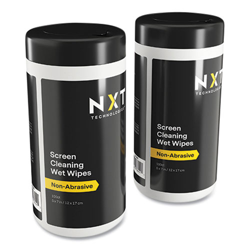 NXT Technologies™ Screen Cleaning Wipes Size: 5 x 7, 100/Tub, 2 Tubs