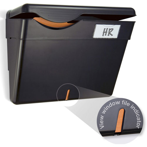 Officemate Hipaa Security Wall File, 10.25" x 5.33" x 13.75", Black
