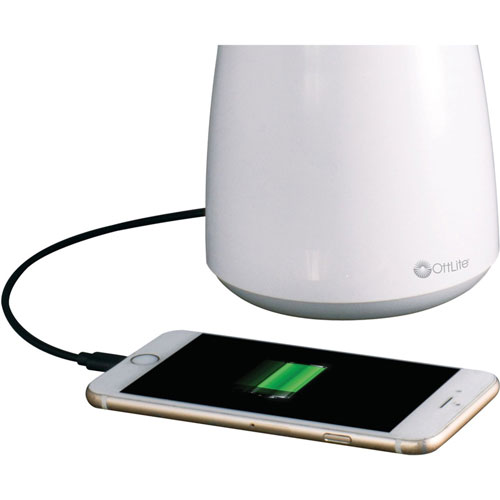 OttLite Desk Lamp - LED - White, Green - Desk Mountable