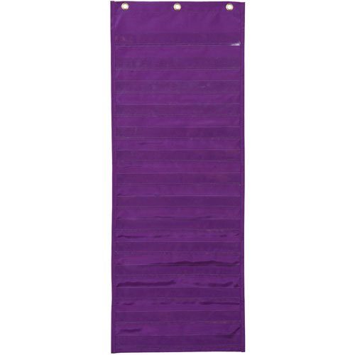Pacon Pocket Chart, Dry Erase Activity, 13" x 34", Purple