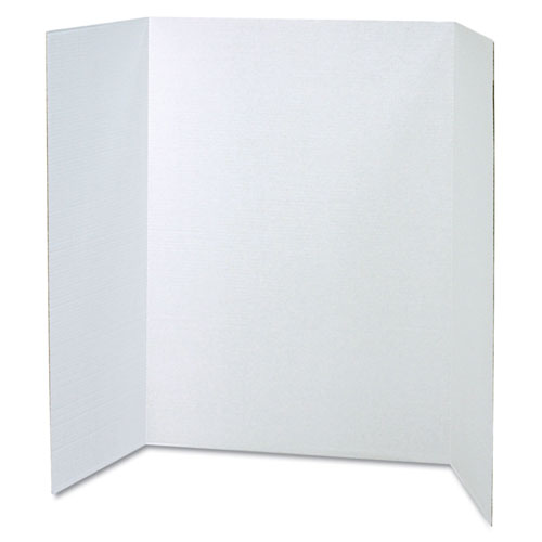 Pacon Spotlight Corrugated Presentation Display Boards, 48 x 36, White, 4/Carton