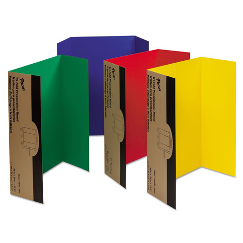 Pacon Spotlight Corrugated Presentation Display Boards, 48 x 36, Assorted, 4/Carton