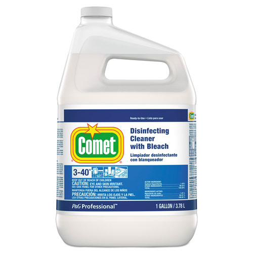 Comet Professional Liquid Disinfecting Cleaner with Bleach, Ready to Use, 1 Gallon Bottle