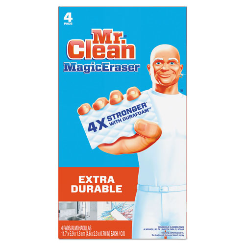 Mr. Clean Magic Eraser, Extra Durable, 4 Per Box
