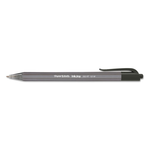 Papermate® InkJoy 100 RT Retractable Ballpoint Pen, Medium 1mm, Black Ink/Barrel, Dozen