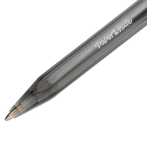 Papermate® InkJoy 100 RT Retractable Ballpoint Pen, Medium 1mm, Black Ink/Barrel, Dozen