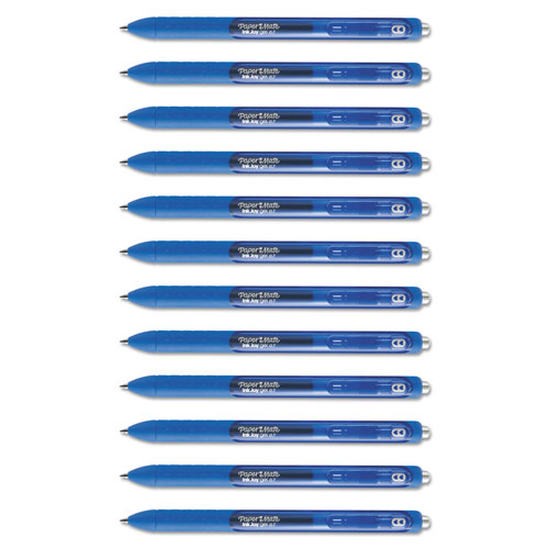 Papermate® InkJoy Retractable Gel Pen, Medium 0.7mm, Blue Ink/Barrel, Dozen
