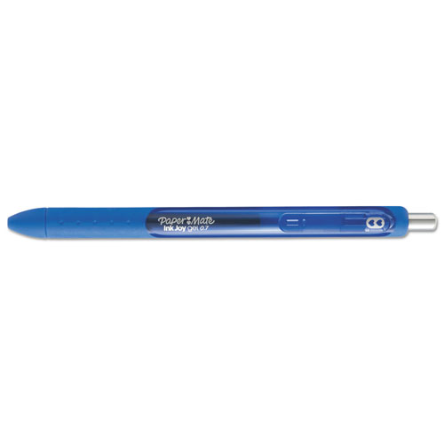 Papermate® InkJoy Retractable Gel Pen, Medium 0.7mm, Blue Ink/Barrel, Dozen