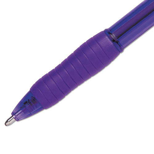 Papermate® Profile Retractable Ballpoint Pen, Bold 1.4mm, Purple Ink/Barrel, Dozen