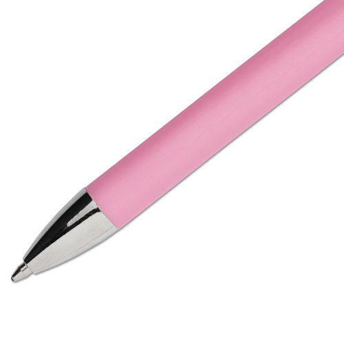 Papermate® FlexGrip Elite Write for Hope Retractable Ballpoint Pen, 1mm, Black Ink/Pack Barrel, Dozen