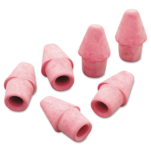Papermate® Arrowhead Eraser Caps, Pink, Elastomer, 144/Box