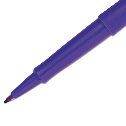 Papermate® Point Guard Flair Stick Porous Point Pen, Medium 0.7mm, Purple Ink/Barrel, Dozen