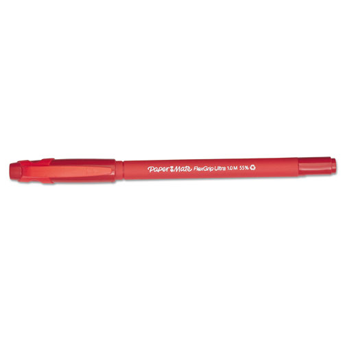 Papermate® FlexGrip Ultra Ballpoint Stick Pen, Red Ink, Medium, Dozen