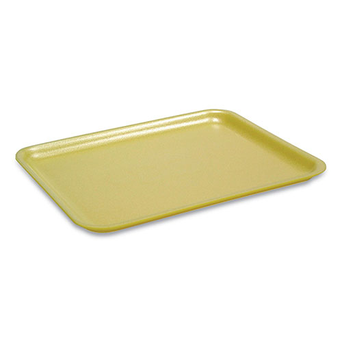 Pactiv Supermarket Trays, #2, 1-Compartment, 8.38 x 5.88 x 1.21, Yellow, 500/Carton