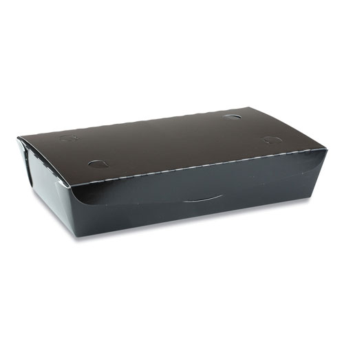 Pactiv EarthChoice OneBox Paper Box, 55 oz, 9 x 4.85 x 2, Black, 100/Carton
