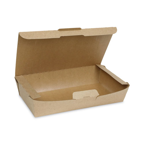 Pactiv Earth Choice Tamper Evident Paper OneBox, 9 x 4.85 x 2, Kraft, 100/Carton