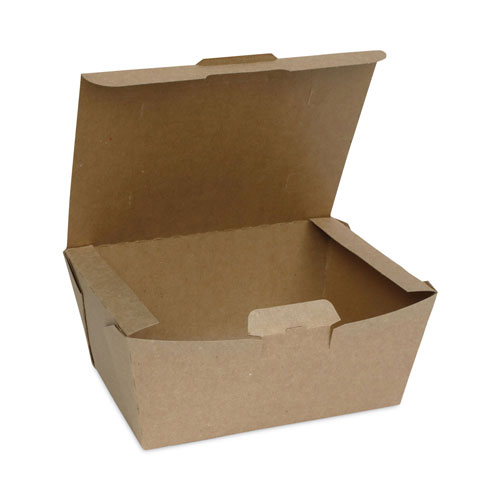 Pactiv Earth Choice Tamper Evident Paper OneBox, 6.54 x 4.5 x 3.25, Kraft, 160/Carton