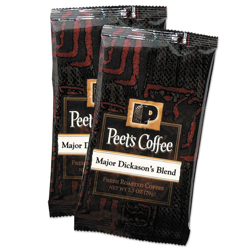 Peet's Coffee Portion Packs, Major Dickason's Blend, 2.5 oz Frack Pack, 18/Box