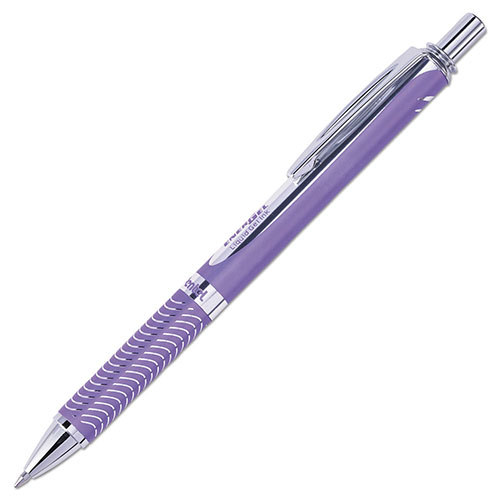Pentel EnerGel Alloy RT Retractable Gel Pen, Medium 0.7mm, Violet Ink, Violet Barrel