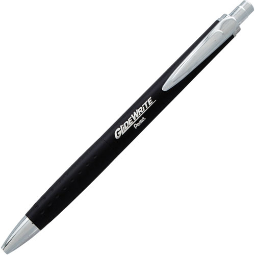 Pentel GlideWrite Executive Ballpoint Pen, 1 mm Pen Point Size, Black Gel-based Ink