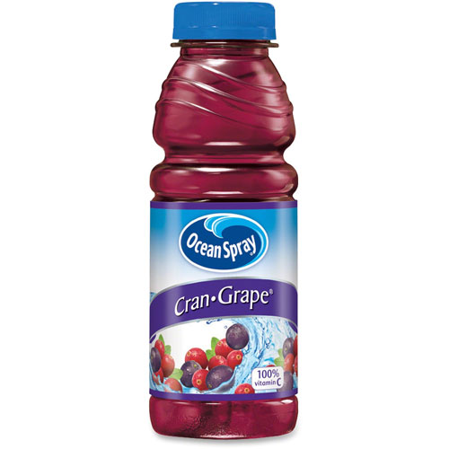 Ocean Spray Cran-Grape Juice, Plastic, 15.2oz., 12/CT, PE