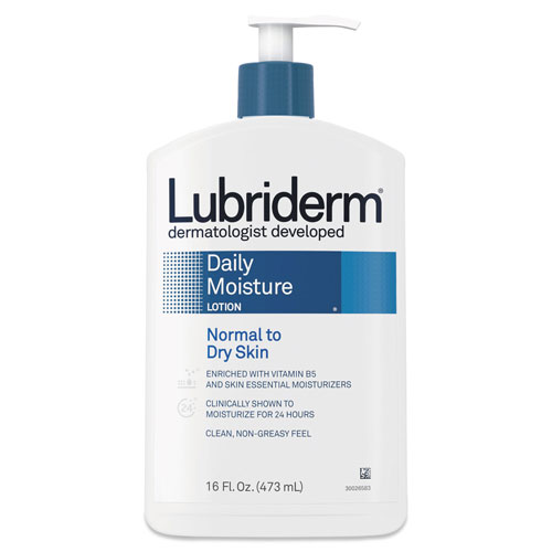 Lubriderm® Skin Therapy Hand and Body Lotion, 16 oz Pump Bottle, 12/Carton