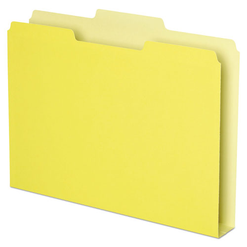 Pendaflex Double Stuff File Folders, 1/3-Cut Tabs, Letter Size, Yellow, 50/Pack