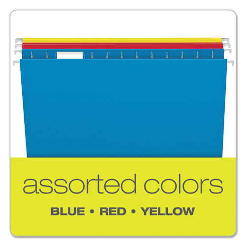 Pendaflex Colored Hanging Folders, Letter Size, 1/5-Cut Tab, Assorted, 25/Box