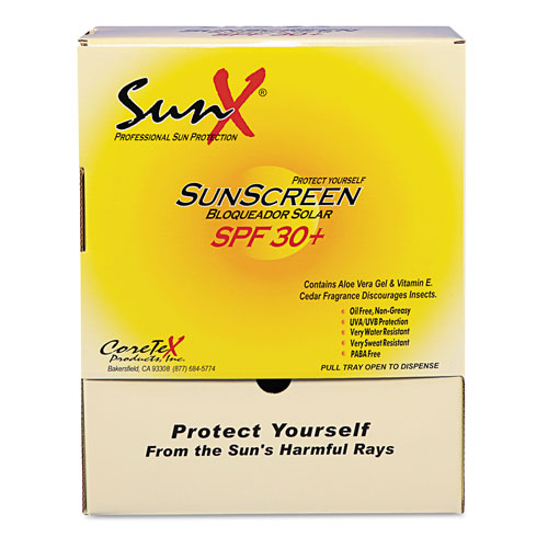 Coretex SPF30 Sunscreen, Single Dose Pouch, 100/Box