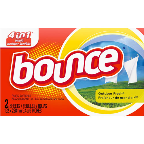 Bounce Outdoor Fresh Dryer Sheets - Sheet - Fresh Scent - 2 / Box - 156 / Carton - White
