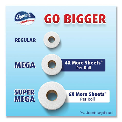 Charmin Ultra Strong Bathroom Tissue, Septic Safe, 2-Ply, White, 264 Sheet/Roll, 18/Pack