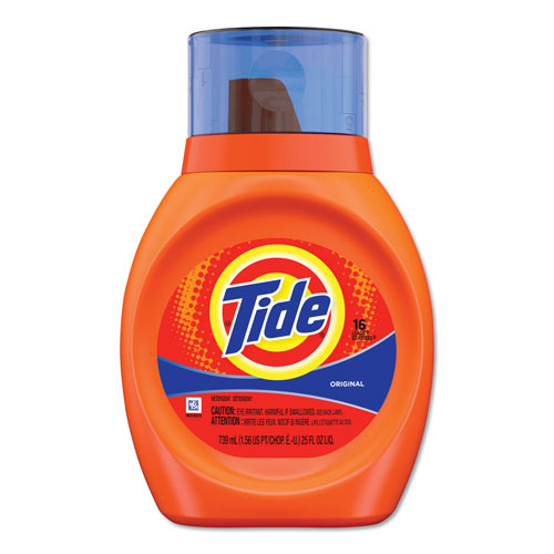 Tide Liquid Laundry Detergent, Original Scent, 25 oz. Bottle (16 Loads), 6/Case, 96 Loads Total